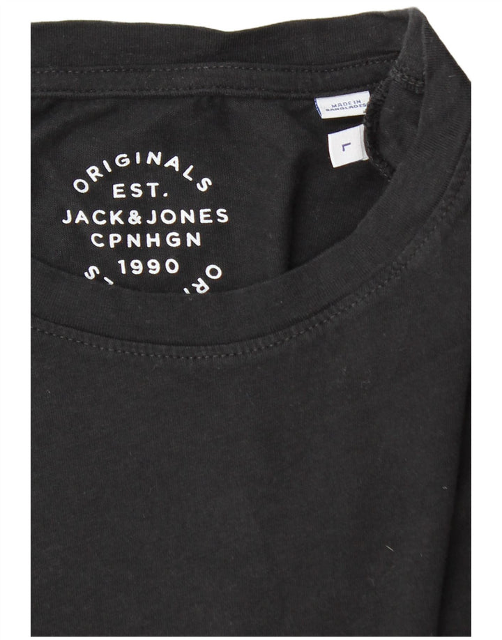 Tricou Jack & Jones pentru bărbați Top mare negru colorblock