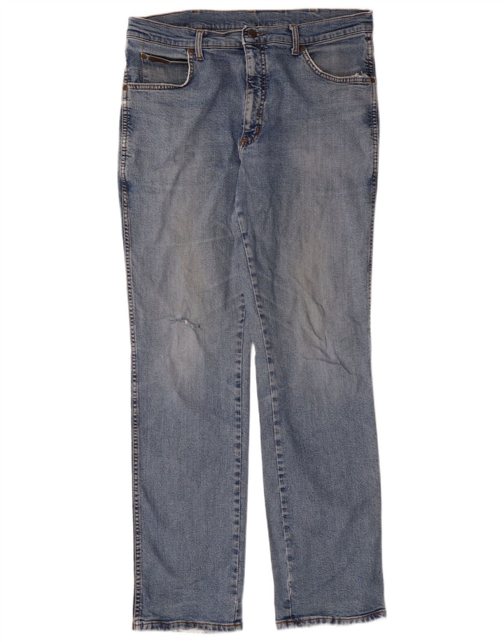 Blugi drepti pentru bărbați Wrangler W36 L34 Blue Cotton Classic