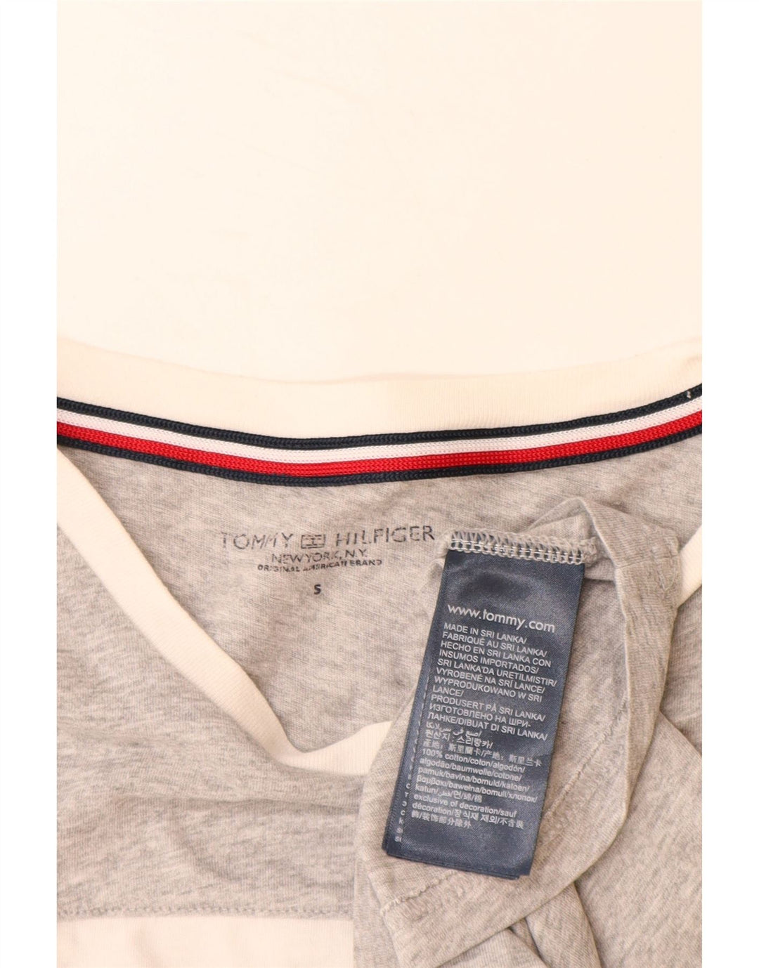 TOMMY HILFIGER Tricou grafic pentru bărbați Top mic, gri, bumbac color bloc