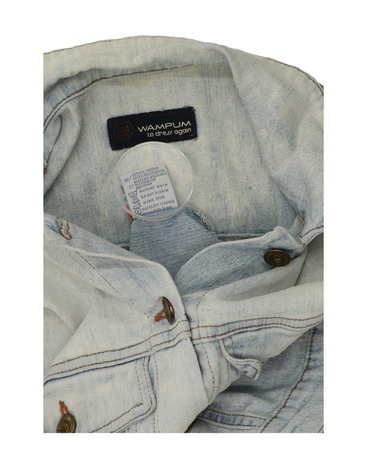 WAMPUM Womens Denim Jacket UK 14 Large Blue Cotton Vintage Wampum and Second-Hand Wampum from Messina Hembry 