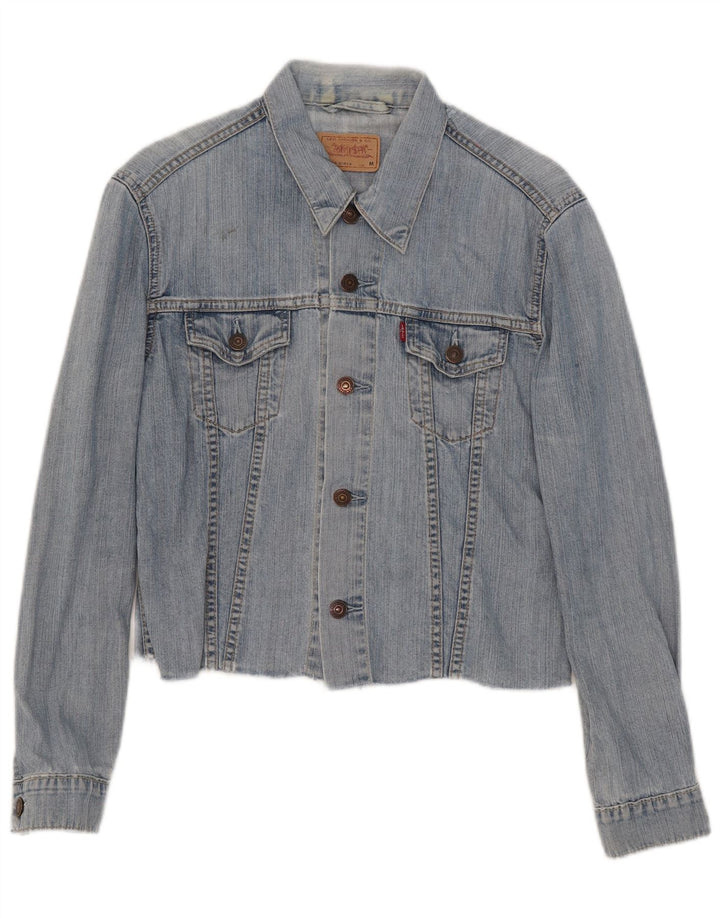 Jachetă Levi's Fete Crop Denim 10-11 Ani Bumbac Albastru Mediu