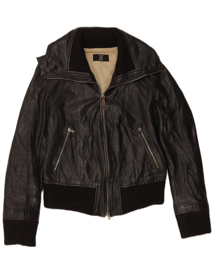 Jachetă de piele pentru femei ZEN IT 46, mare, neagră