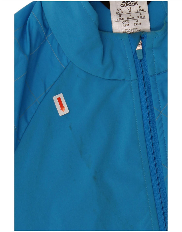 Jachetă de top pentru ciclism pentru femei Adidas UK 12/14 Poliester albastru mediu