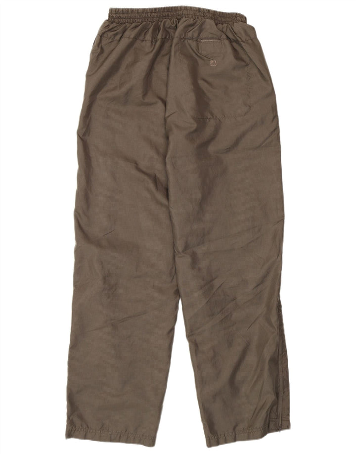 Pantaloni de trening ADIDAS pentru femei UK 14 Poliester cu carouri maro mediu