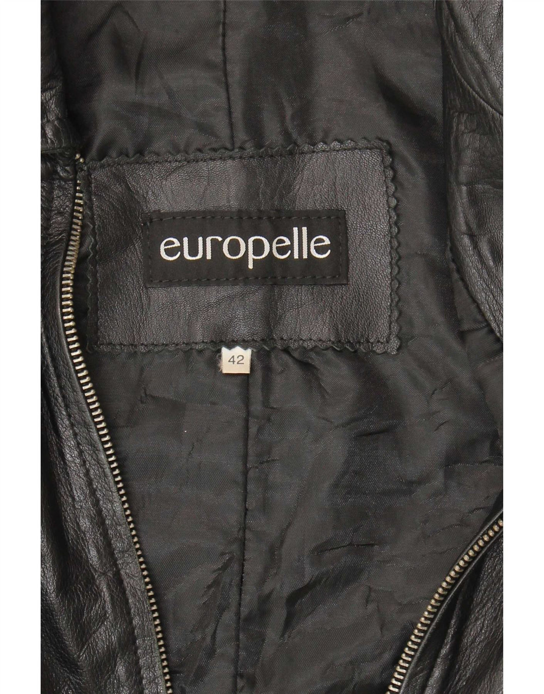 Geacă de piele vintage pentru femei IT 42 Medium Black