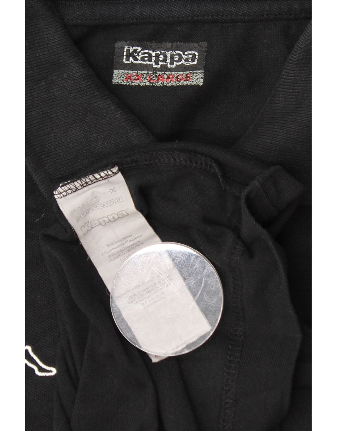 Cămașă polo pentru bărbați Kappa 2XL bumbac negru