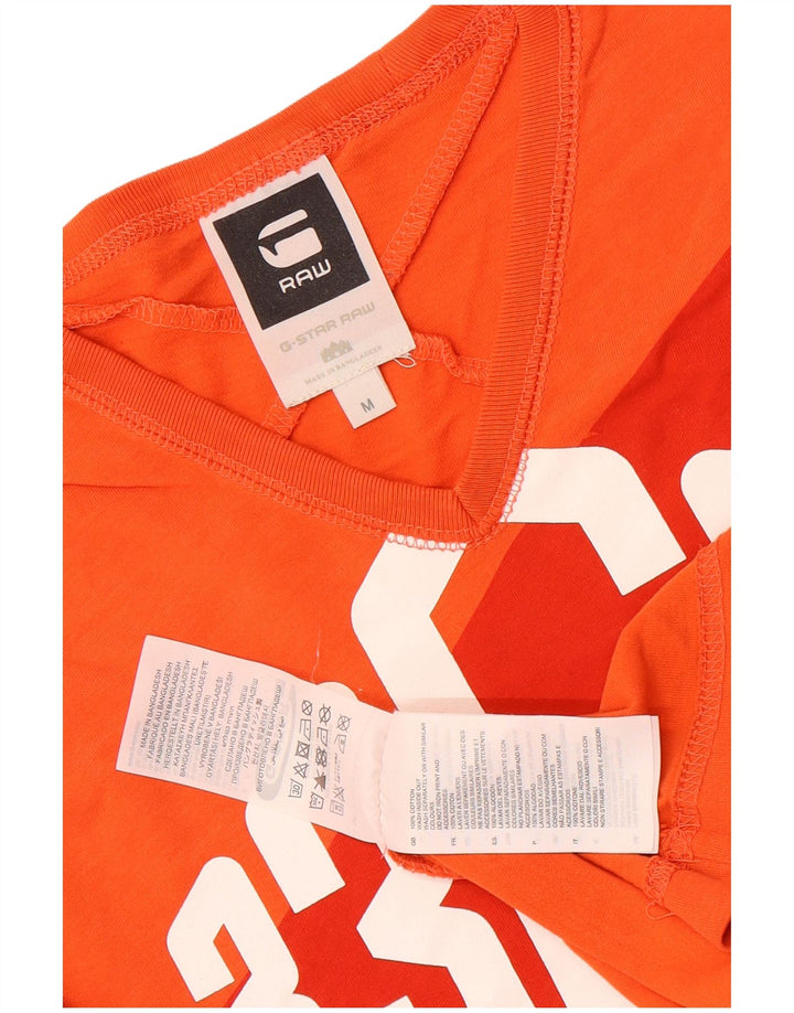 Tricou grafic pentru bărbați G-Star Top din bumbac portocaliu mediu