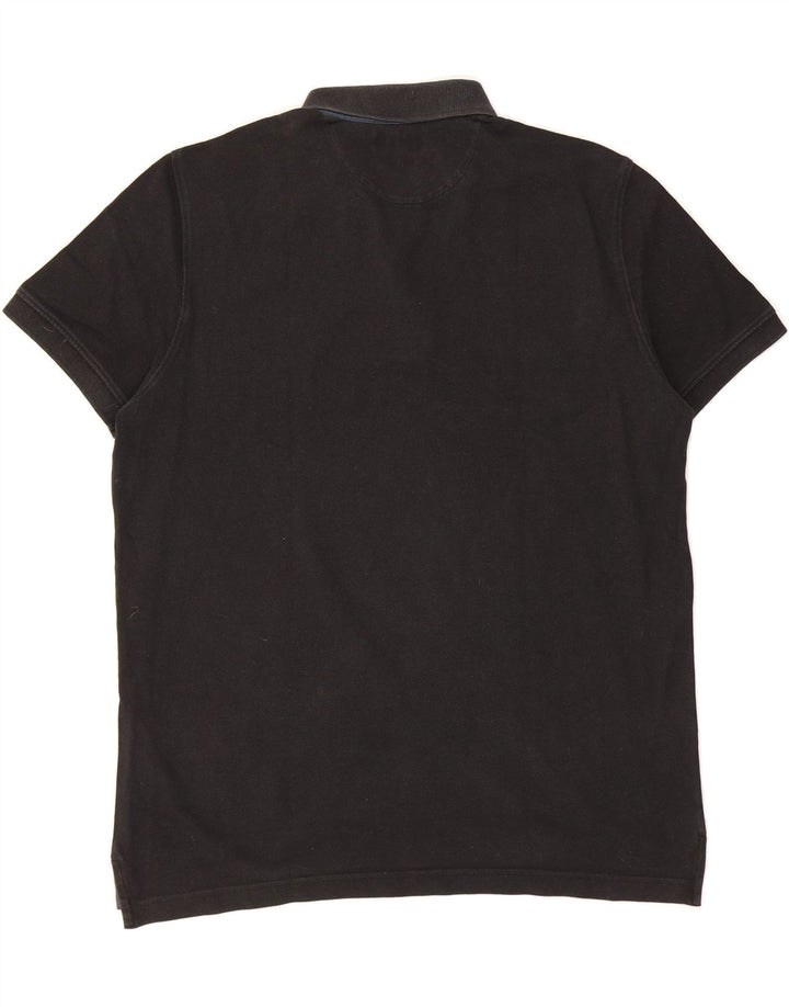 MASSIMO DUTTI Mens Regular Fit Polo Shirt Large Black Cotton Vintage Massimo Dutti and Second-Hand Massimo Dutti from Messina Hembry 