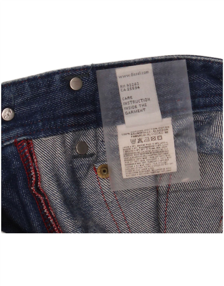 Blugi Distressed drepte pentru femei Diesel W30 L32 Bumbac albastru
