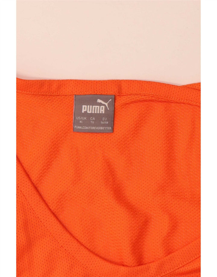 Puma Mens Graphic Vest Top XL Orange Poliester