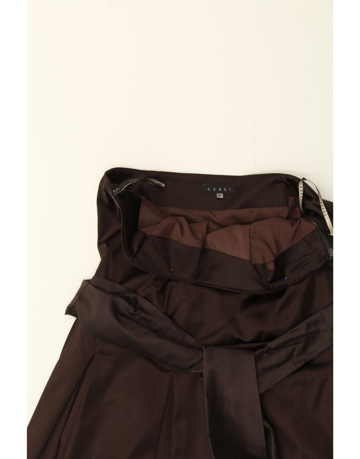 COAST Womens Strapless Dress UK 14 Medium Brown Acetate Vintage Coast and Second-Hand Coast from Messina Hembry 