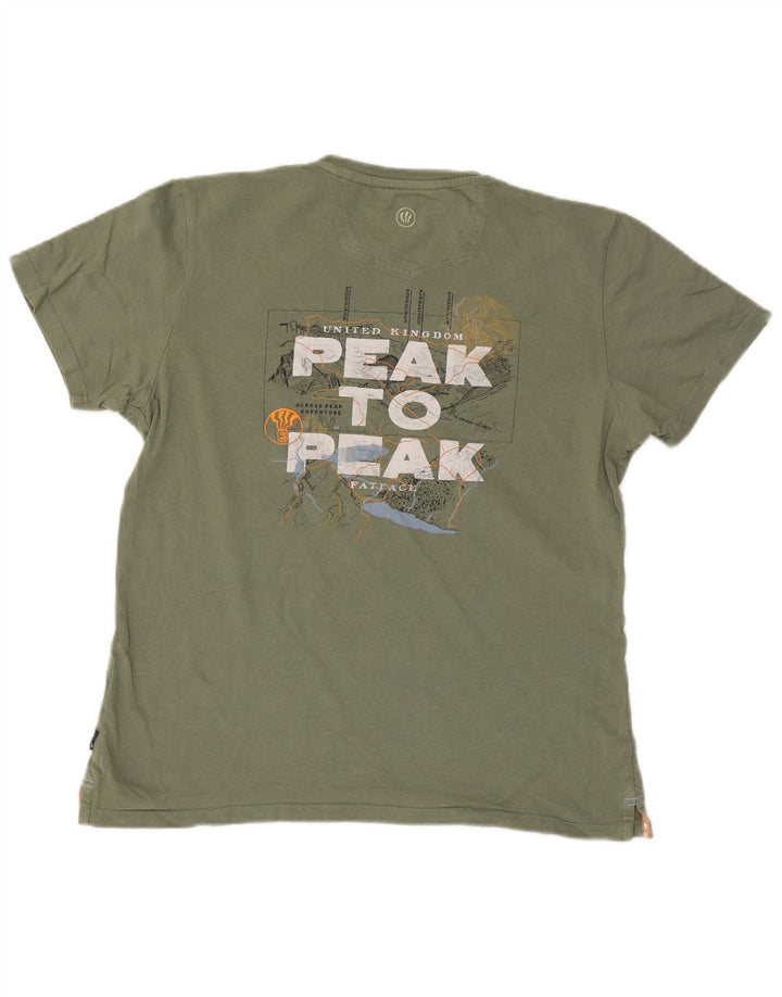 Tricou grafic pentru bărbați Fat Face Top Bumbac verde mediu