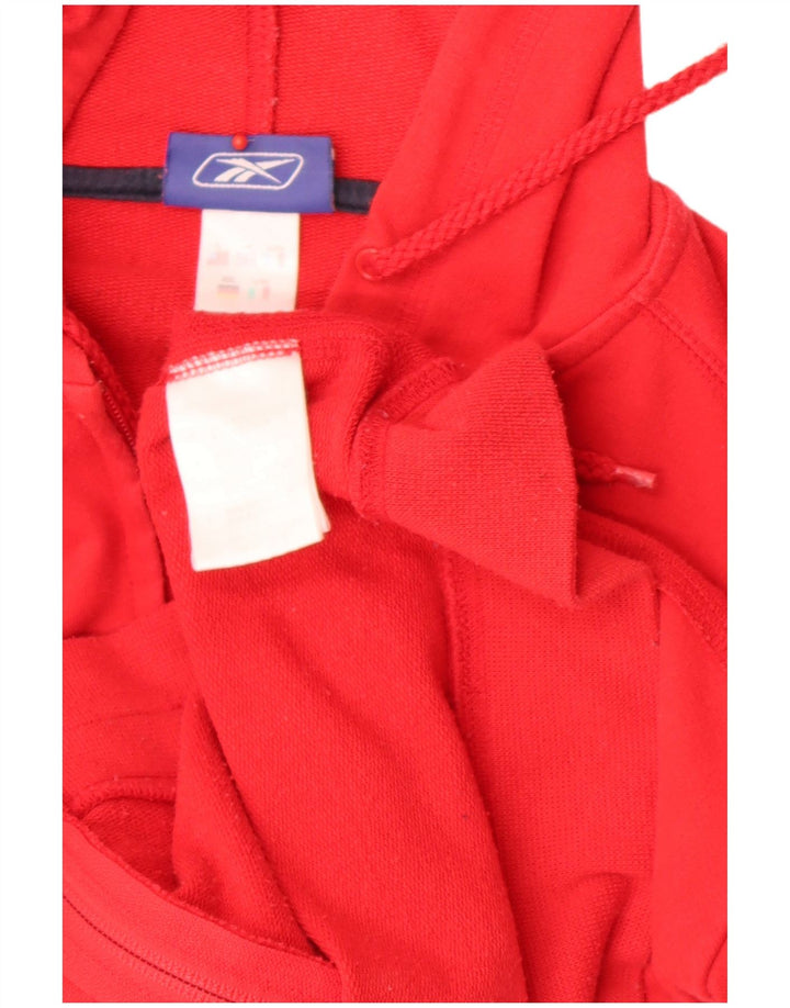 Pulover Reebok Graphic Zip pentru femei UK 14 Poliester roșu mediu