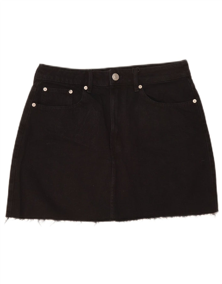 Fusta de blugi pentru femei Zara, mare W30, bumbac negru