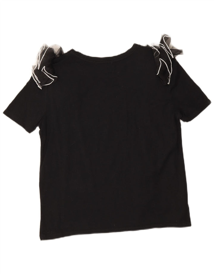 Bluză pentru femei Zara UK 10 mic bumbac negru