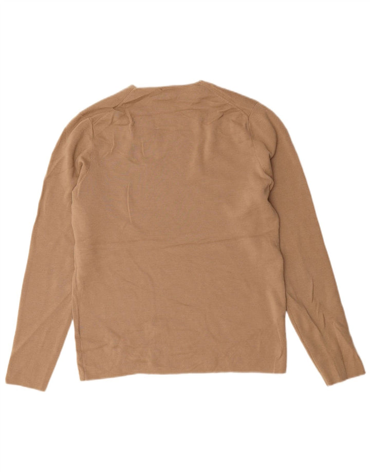 Pulover pentru femei Cos cu decolteu în V UK 14 Medium Beige Lână