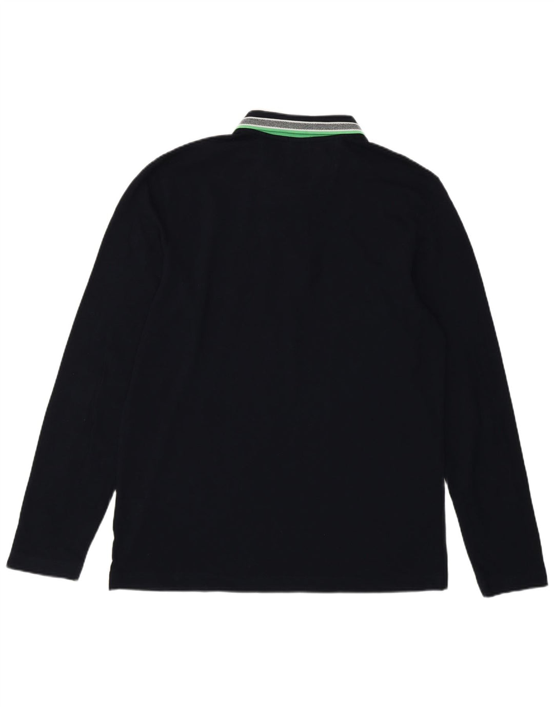 Cămașă polo Hugo Boss pentru bărbați, cu mânecă lungă, în formă normală, din bumbac, albastru bleumarin