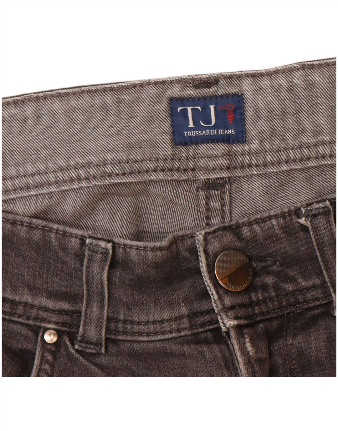 Trussardi blugi slim pentru bărbați W35 L32 bumbac gri