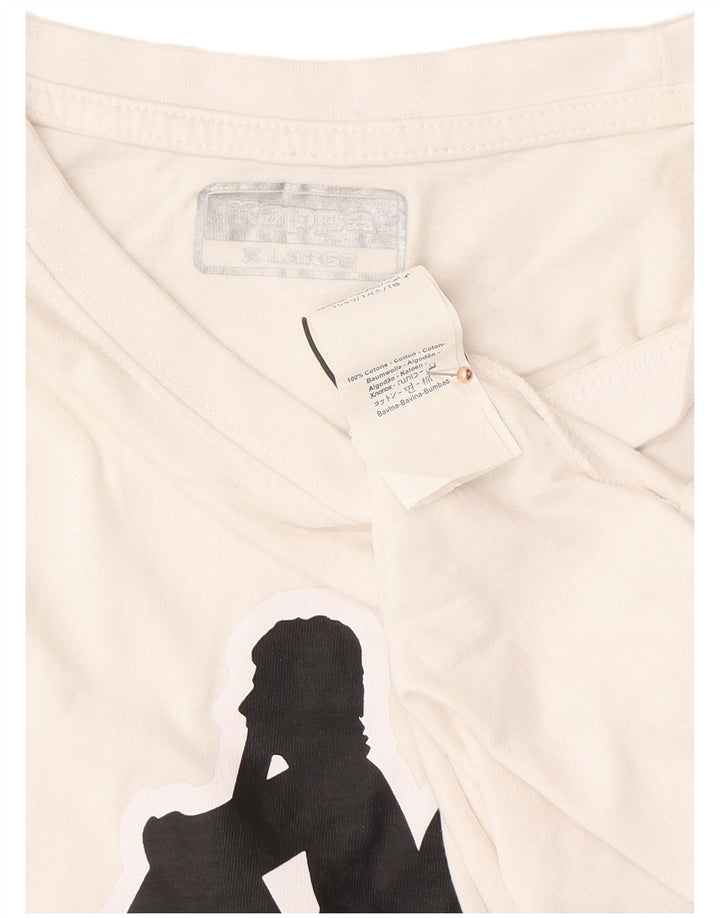 Tricou grafic KAPPA pentru bărbați Top XL Bumbac alb