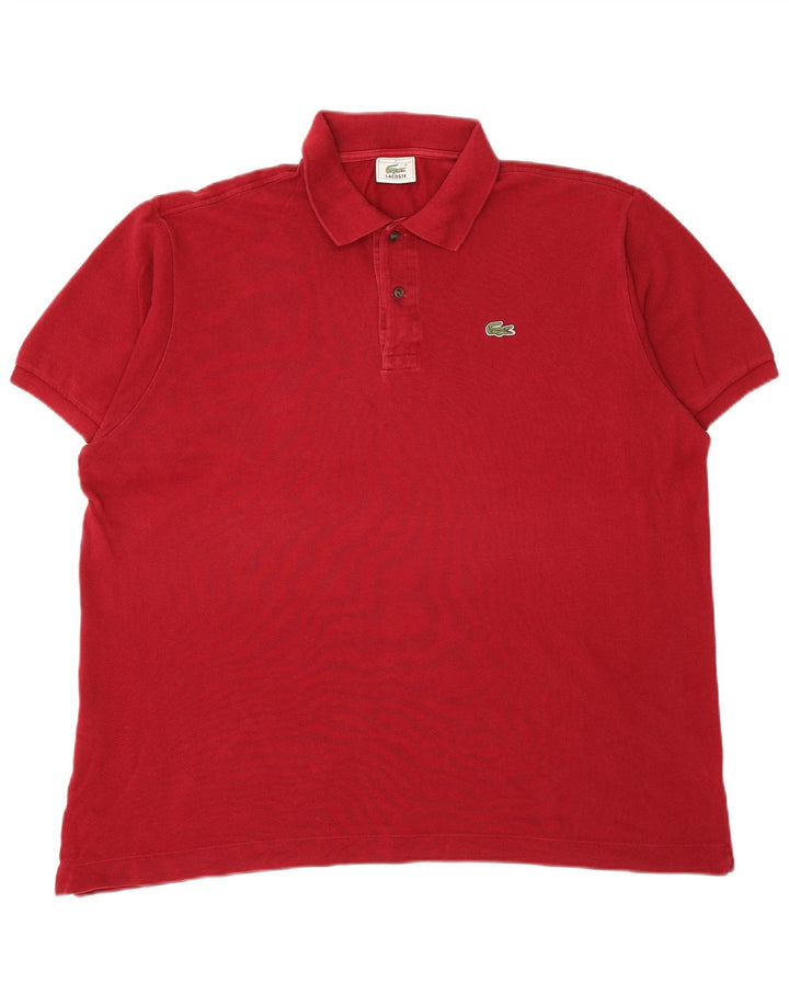 Tricou polo pentru bărbați LACOSTE Mărimea 7 2XL Bumbac Burgundy