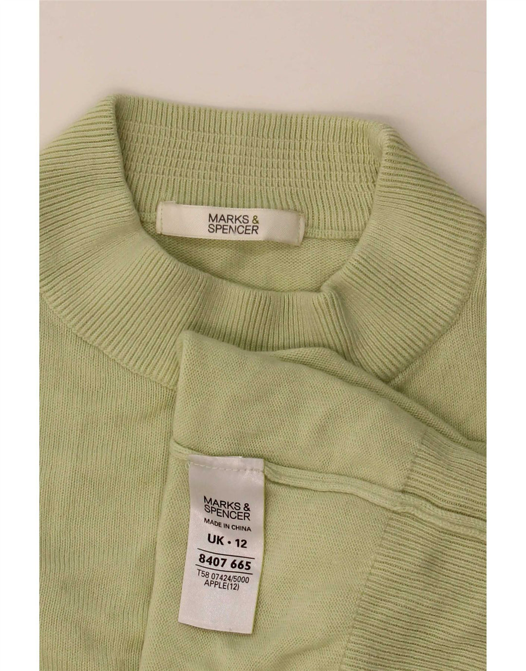 Pulover cu gât țestoasă pentru femei Marks & Spencer, UK 12, verde mediu