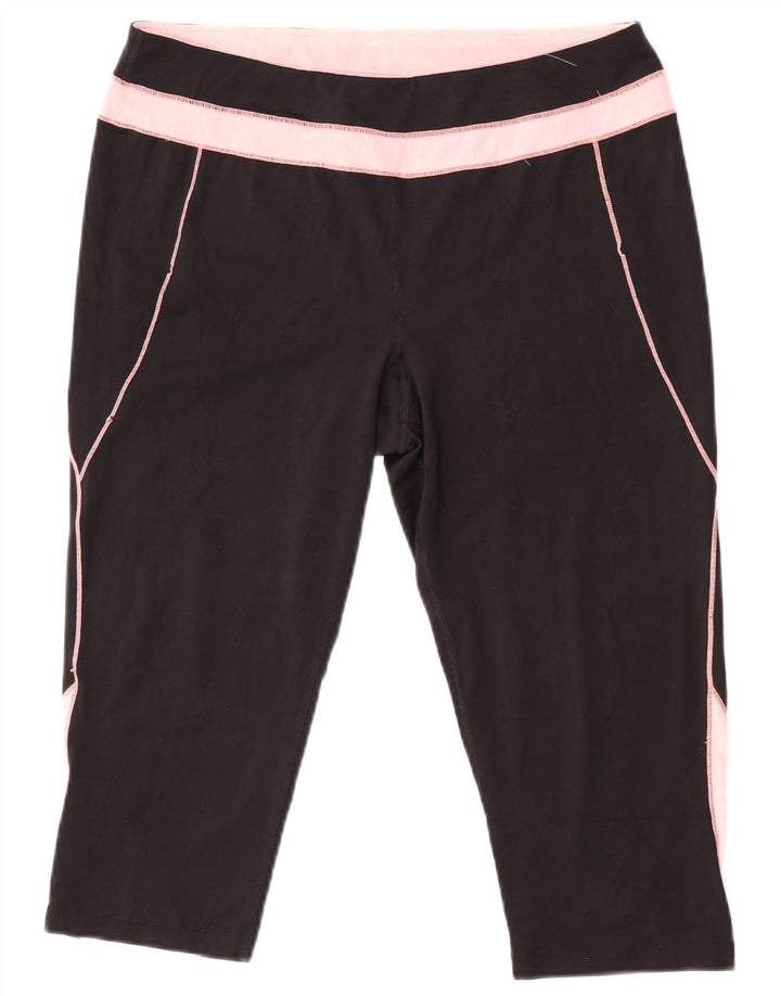 Leggings Capri Fila pentru femei UK 14, mare, negru, poliester color bloc