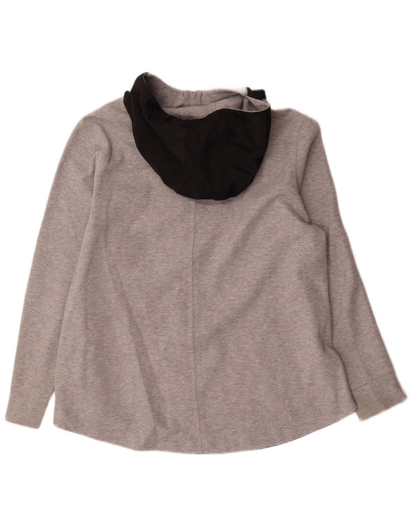 Pulover Nike pentru bărbați, cu fermoar, bumbac color bloc, gri mare