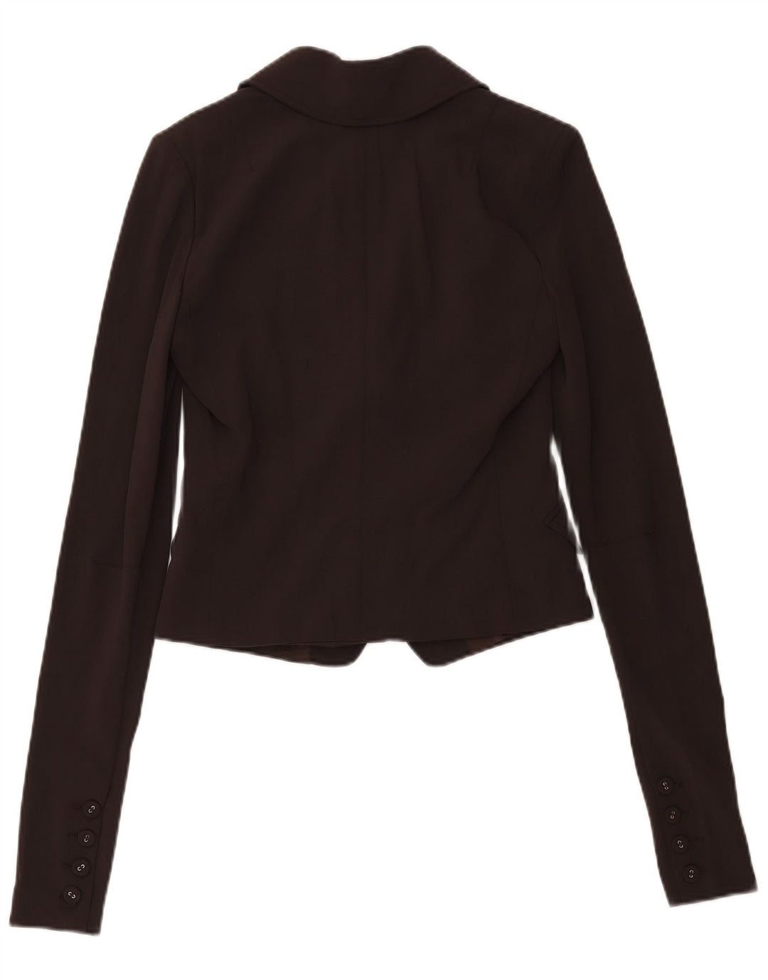 Patrizia Pepe Jachetă Blazer Crop pentru Femei cu 2 Nasturi IT 44 Lână Maro Mediu