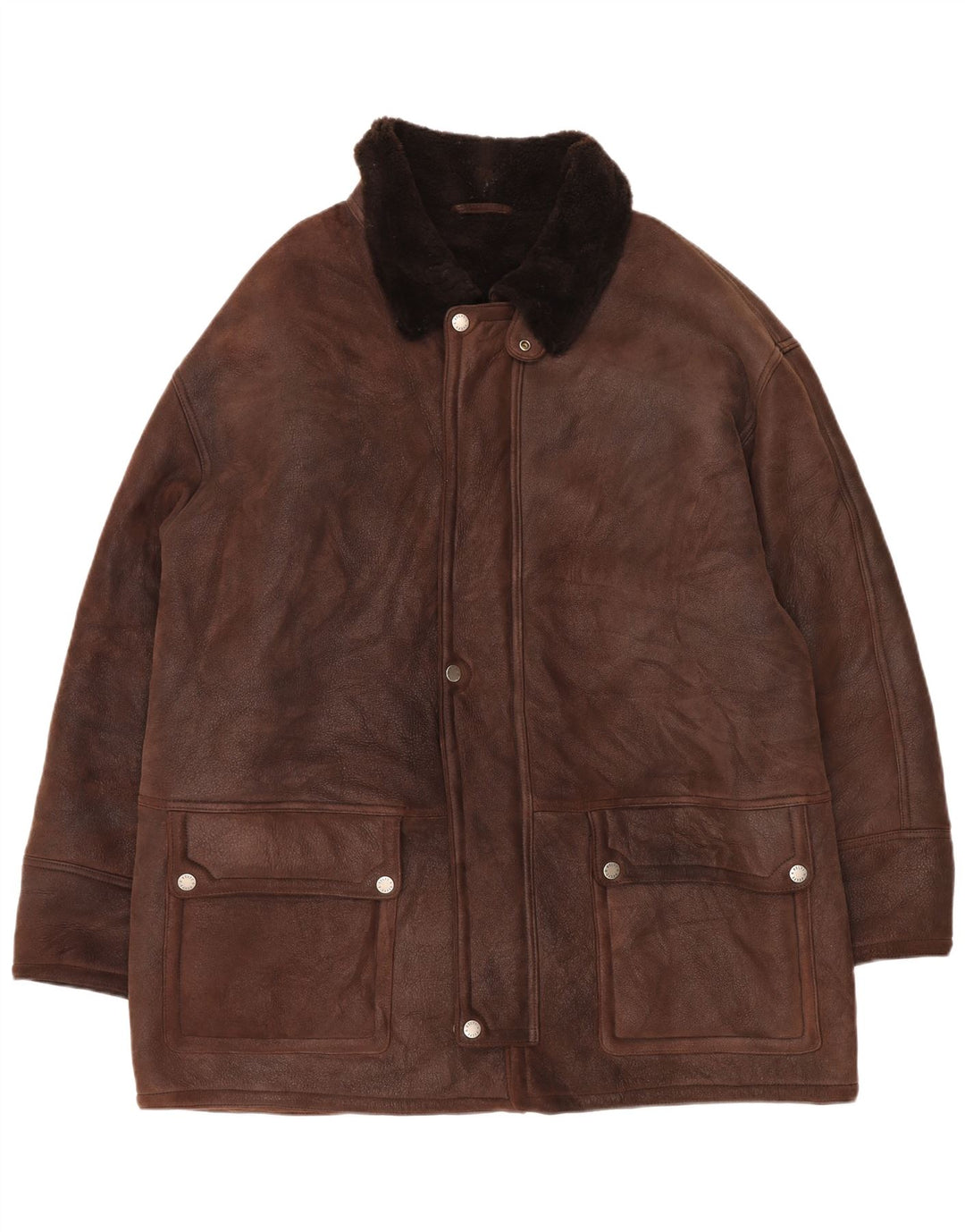 Jachetă din shearling BELFE & BELFE pentru bărbați IT 56 3XL Brown Shearling