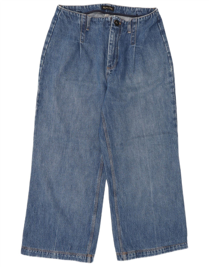 Blugi Massimo Dutti pentru femei cu picioare largi W30 L26 albastru