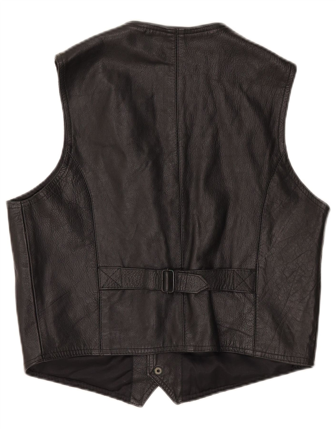 Vestă din piele vintage pentru bărbați XS piele neagră