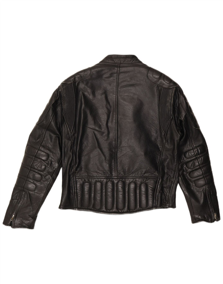 Jachetă motociclist din piele pentru bărbați Xelement UK 40, mare, neagră