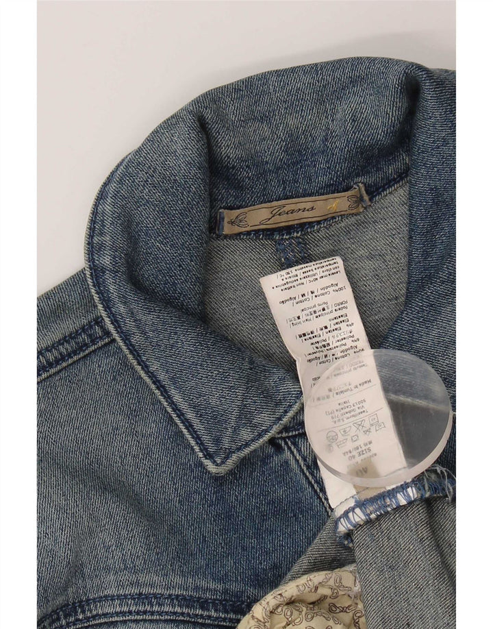 Jachetă de blugi vintage pentru femei IT 40 Small Blue Bumbac