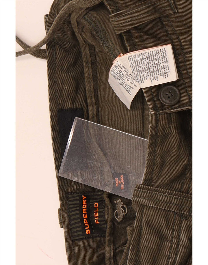Pantaloni scurti cargo Superdry pentru bărbați W32, bumbac mediu kaki