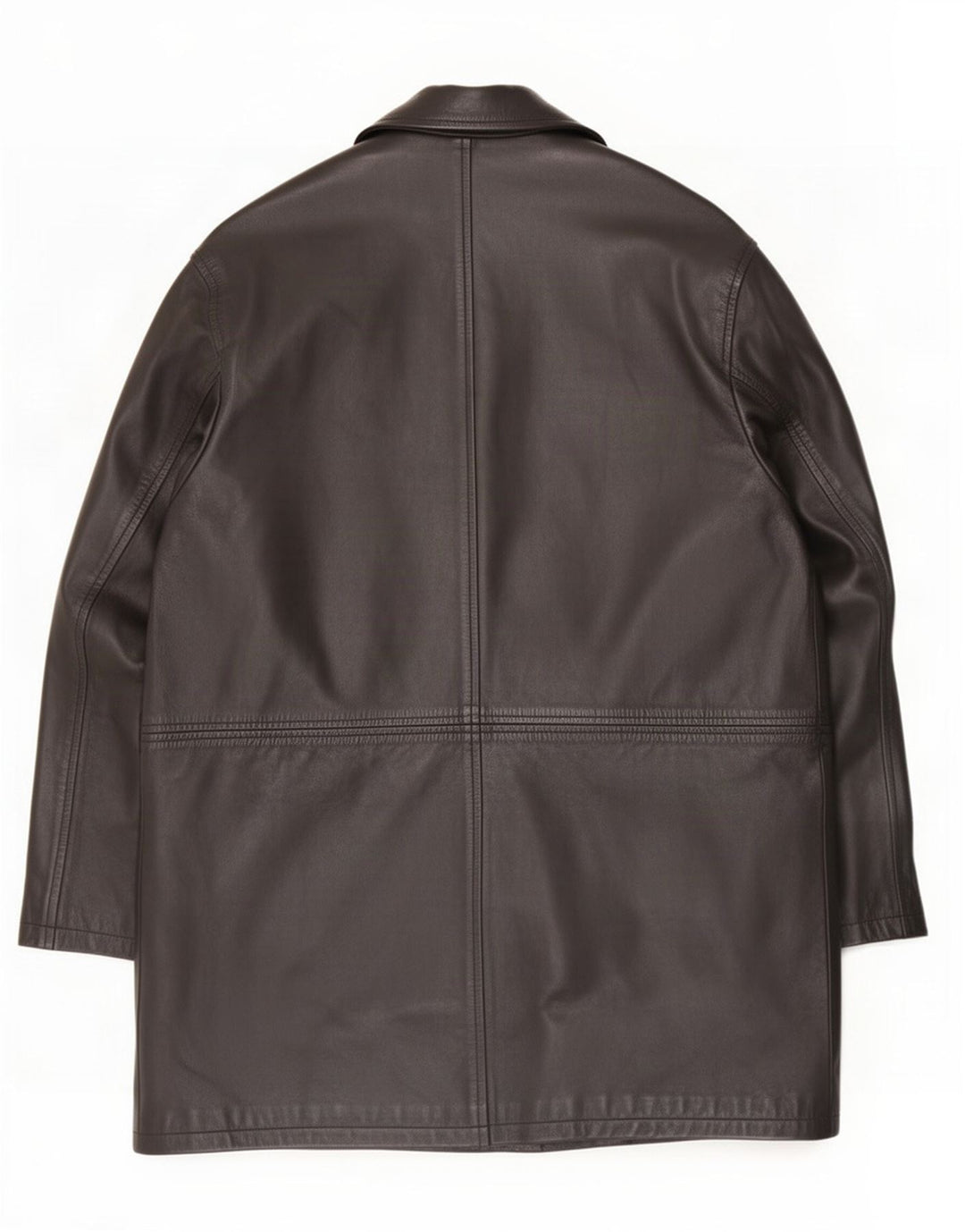 Palton din piele pentru bărbați Zara UK 42 XL negru