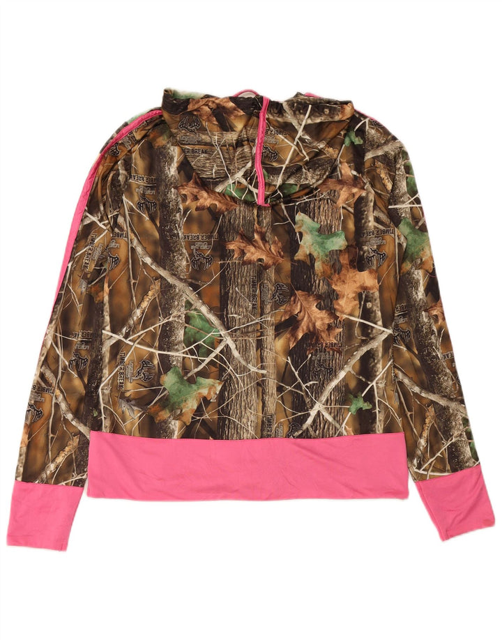 LONGLEAF CAMO Pulover cu capota cu fermoar pentru femei UK 14 Camuflaj mediu bej