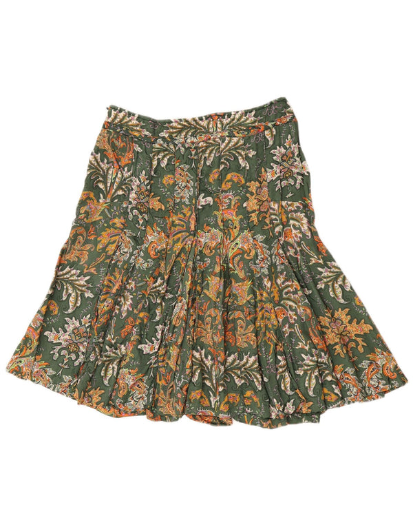 Fusta plisată pentru femei Henry Cottons IT 44 Medium W30 Green Paisley