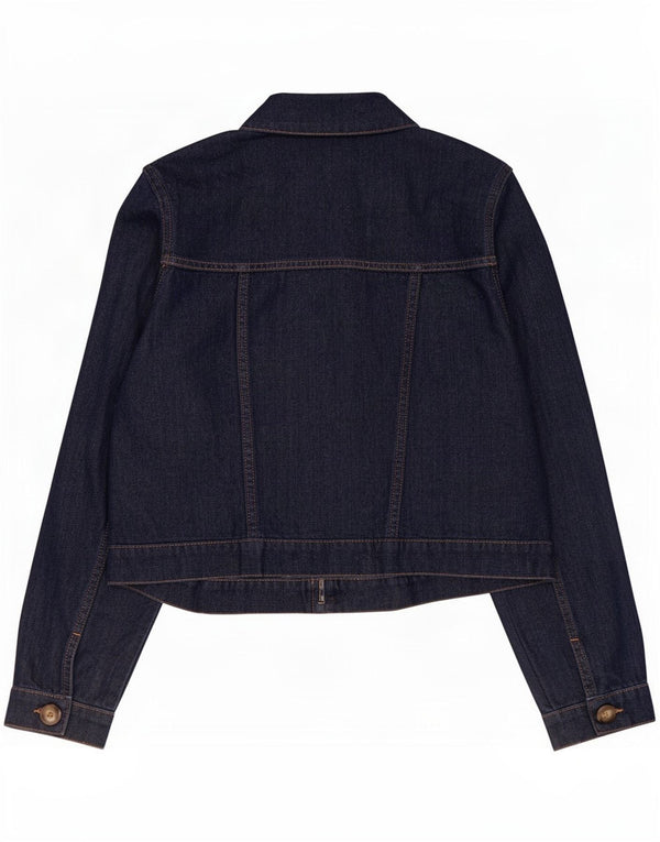 Jachetă de denim crop pentru femei Phase Eight UK 14 mare bumbac bleumarin