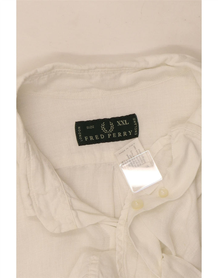 Cămașă Fred Perry pentru bărbați, 2XL, in alb