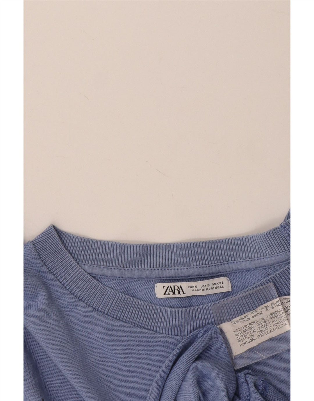Tricou pentru bărbați Zara Top Mic Albastru Bumbac