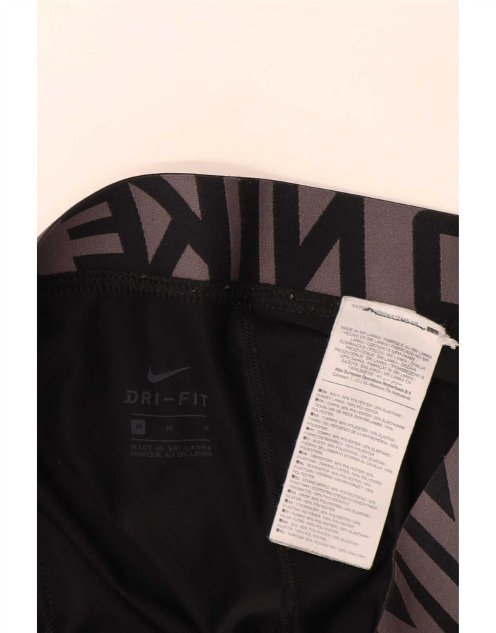 Leggings Nike Dri Fit Graphic pentru femei UK 14 Poliester mediu negru