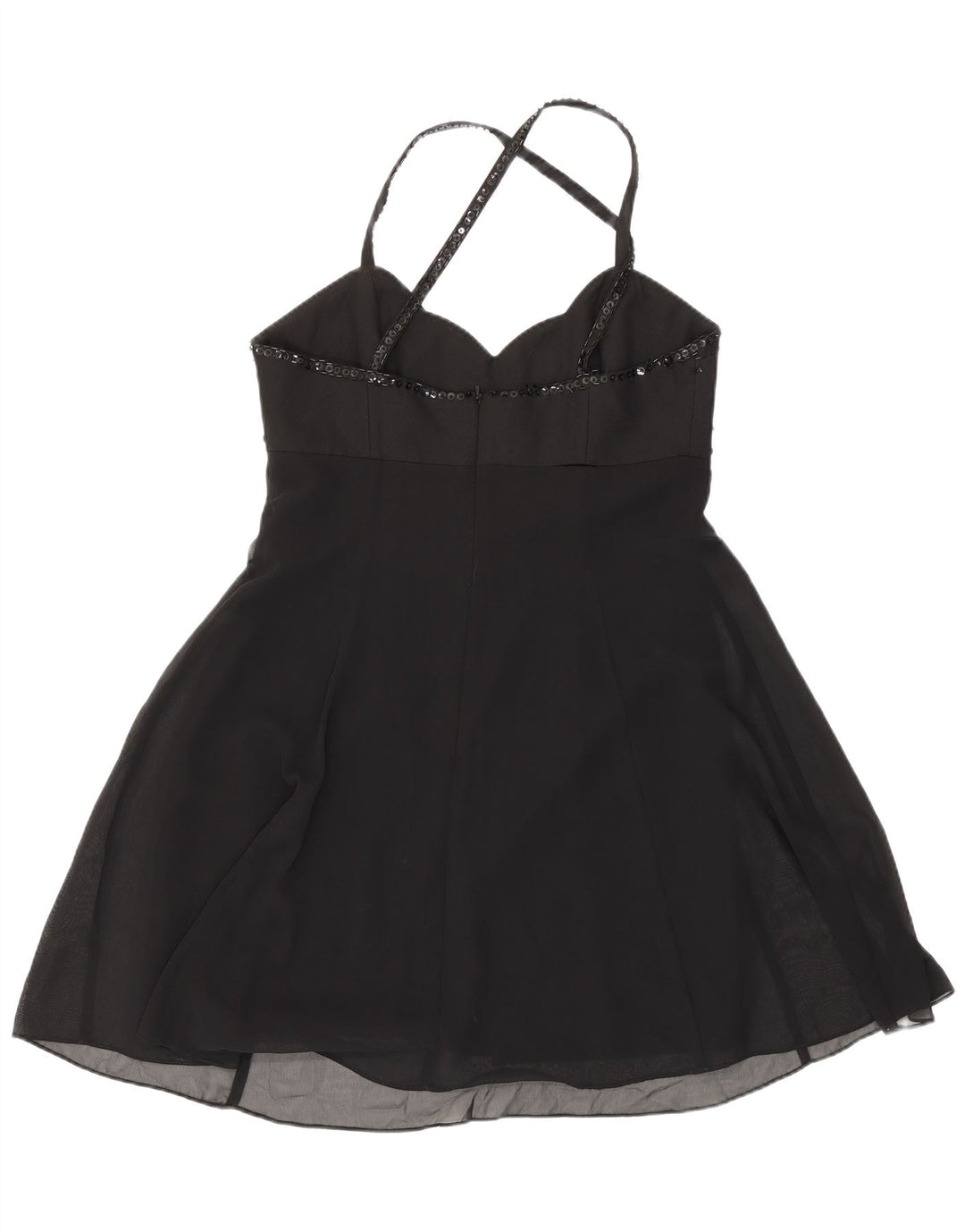 Rochie mini pentru femei Charlotte Halton UK 12 Poliester negru mediu