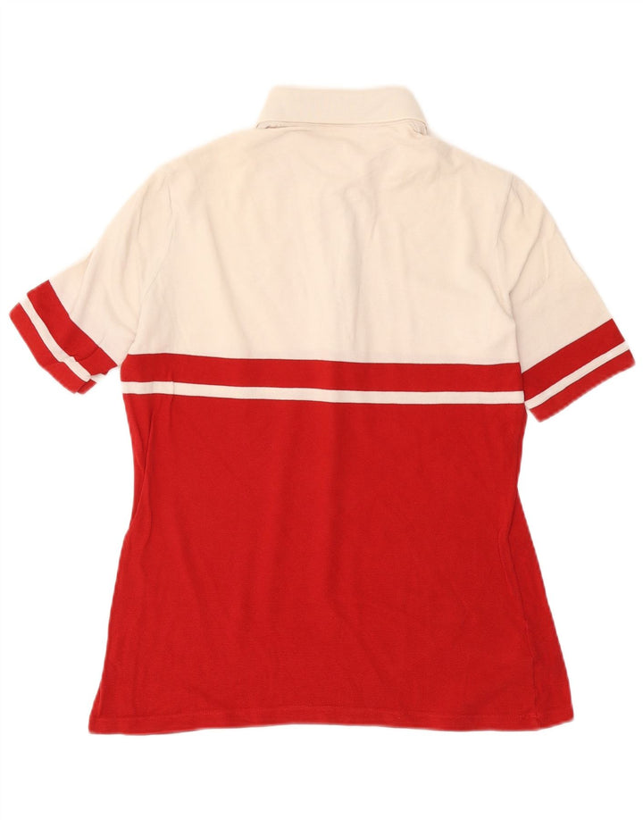 Tricou polo LACOSTE pentru femei Mărimea 42, mare, roșu, bumbac color bloc