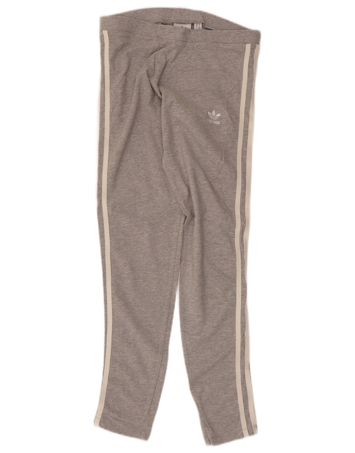 Leggings pentru femei Adidas UK 10, bumbac gri mic