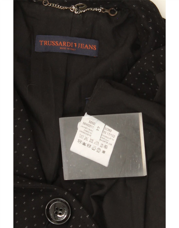 Jachetă pentru femei TRUSSARDI JEANS cu 1 nasture IT 44 Medium Black Spotted