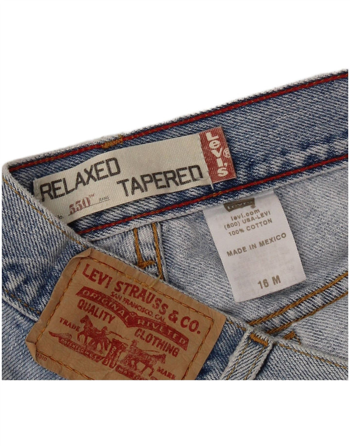 Pantaloni scurți din denim, cu talie înaltă, 550, pentru femei, LEVI'S US 16 2XL W34 Albastru