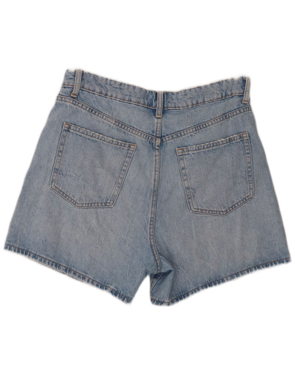 Pantaloni scurți din denim cu talie înaltă pentru femei Zara EU 40 Medium W30 Bumbac albastru