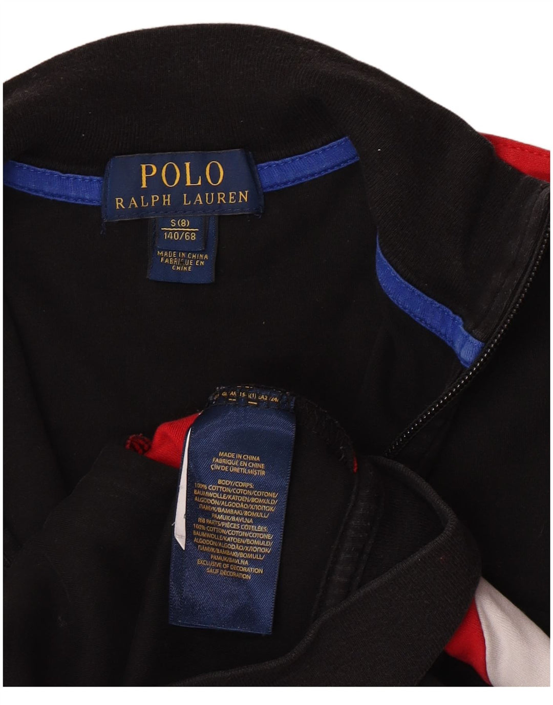 Jachetă de trening Polo Ralph Lauren pentru băieți, 7-8 ani, neagră