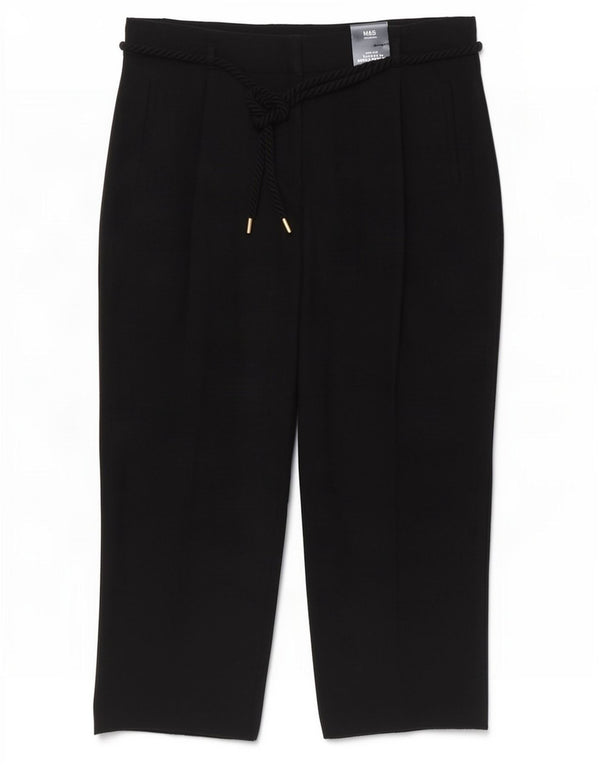 Pantaloni tăiați conici pentru femei Marks & Spencer UK 14 Large W32 L25 Black