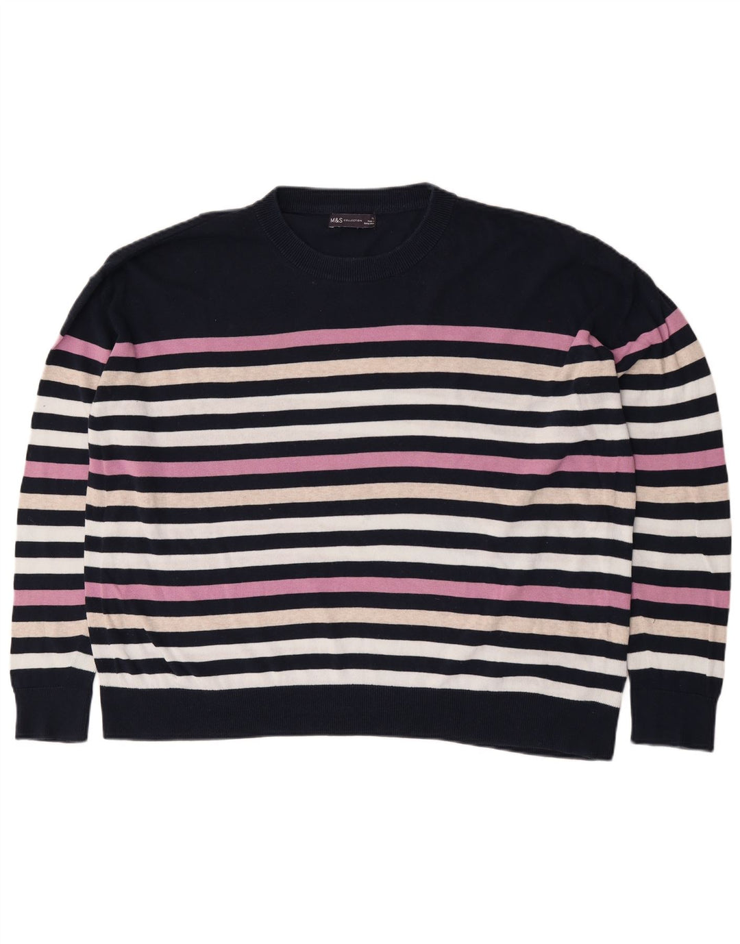 Pulover pentru femei Marks & Spencer cu decolteu triplu, UK 18 XL, multicolor
